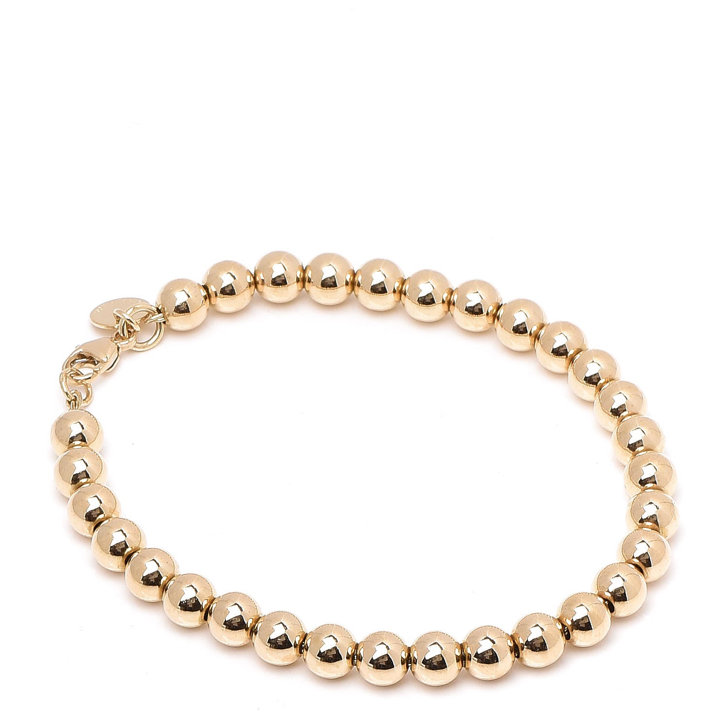 Tiffany 18K Yellow Gold 5.5mm HardWear Ball Bracelet 1 of 6