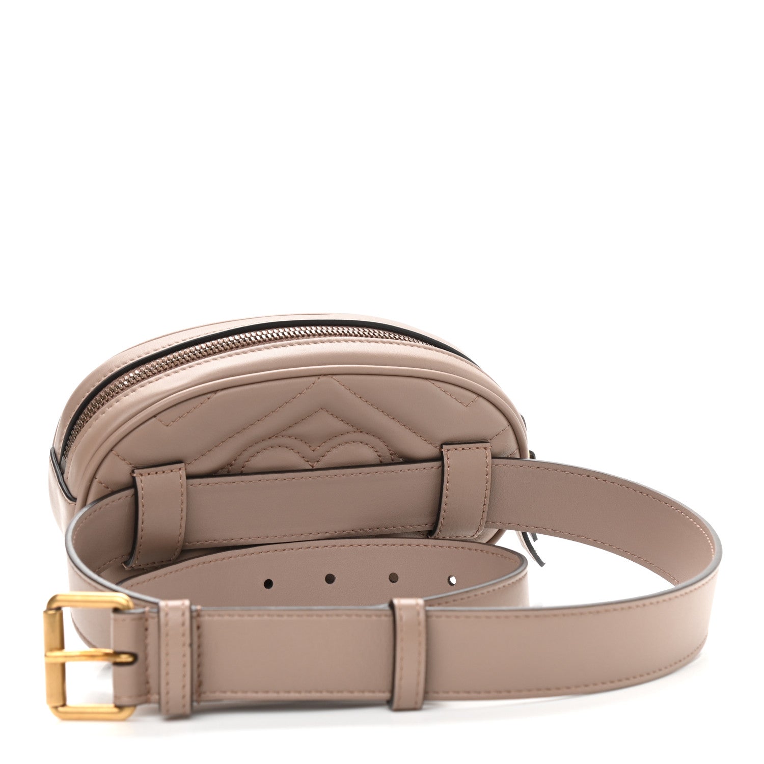 Gucci Calfskin Matelasse GG Marmont Belt Bag 85 34 Porcelain Rose 3 of 12