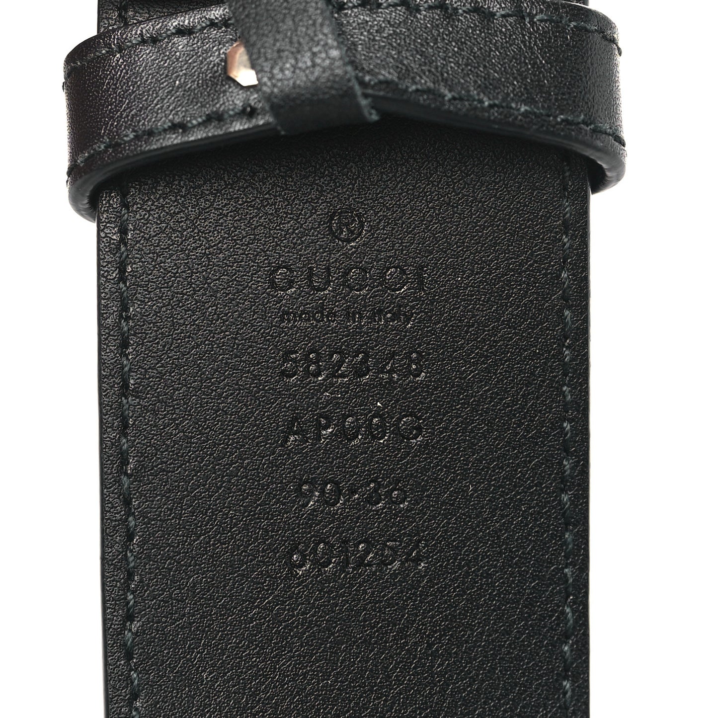 Moon Calfskin Scales Double G 40mm Belt 90 36 Black