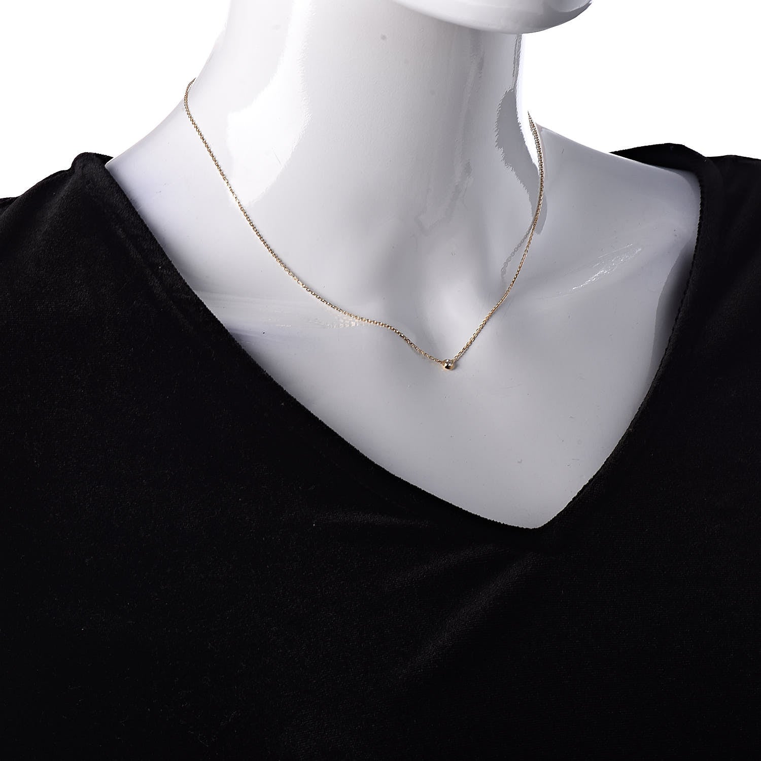 Cartier 18K Yellow Gold Diamond XS D'Amour Pendant Necklace 2 of 7