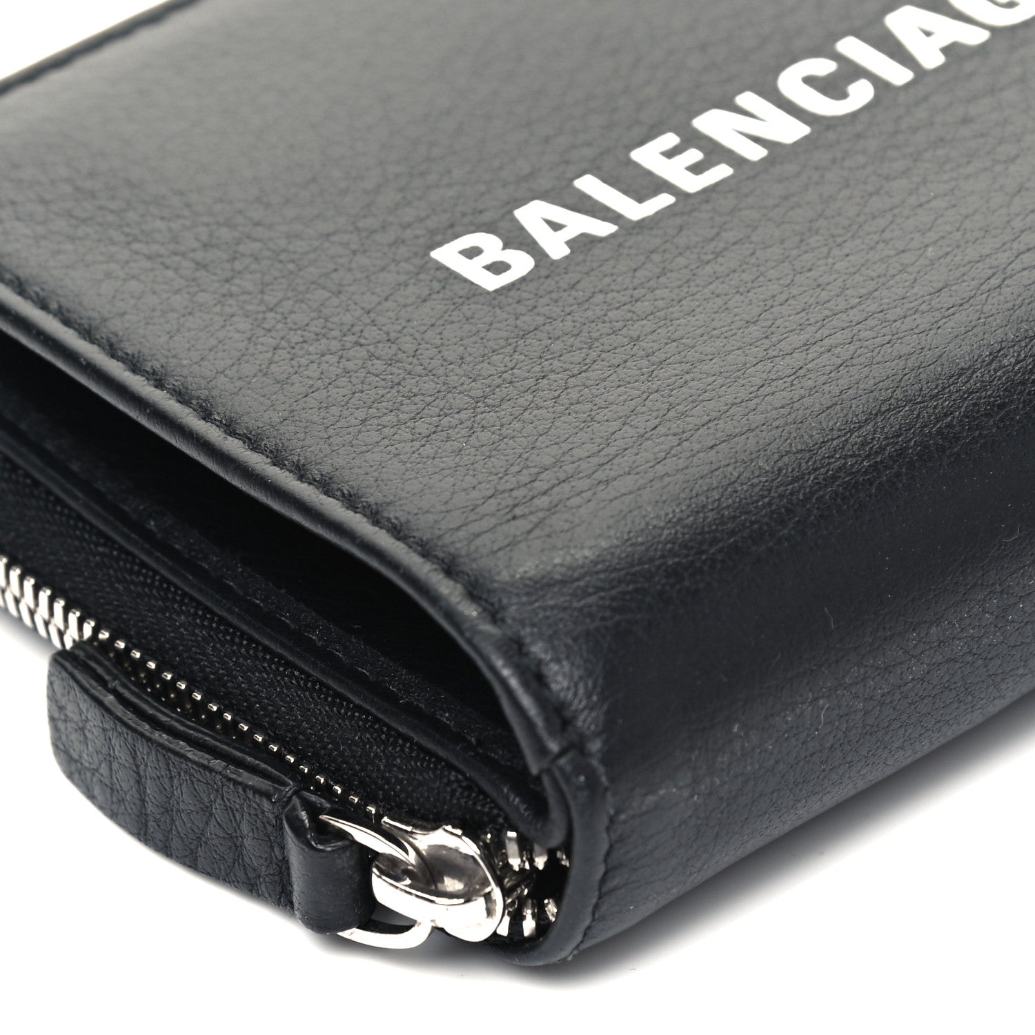 Balenciaga Calfskin Everyday Multi Zip Wallet Black 9 of 10