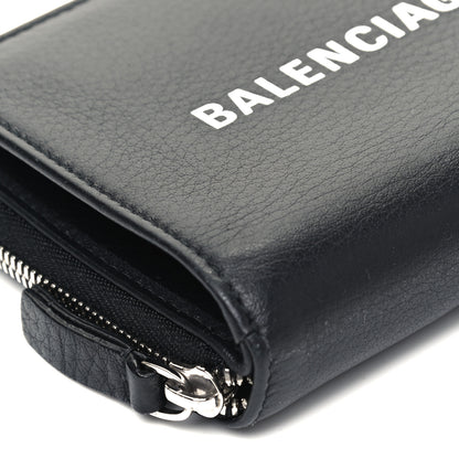 Balenciaga Calfskin Everyday Multi Zip Wallet Black 9 of 10