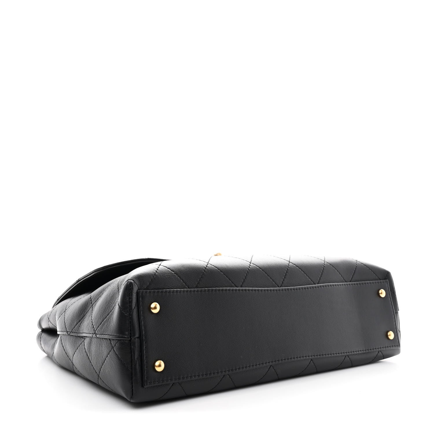 Chanel Calfskin Stitched Maxi Flap Top Handle Black 4 of 10