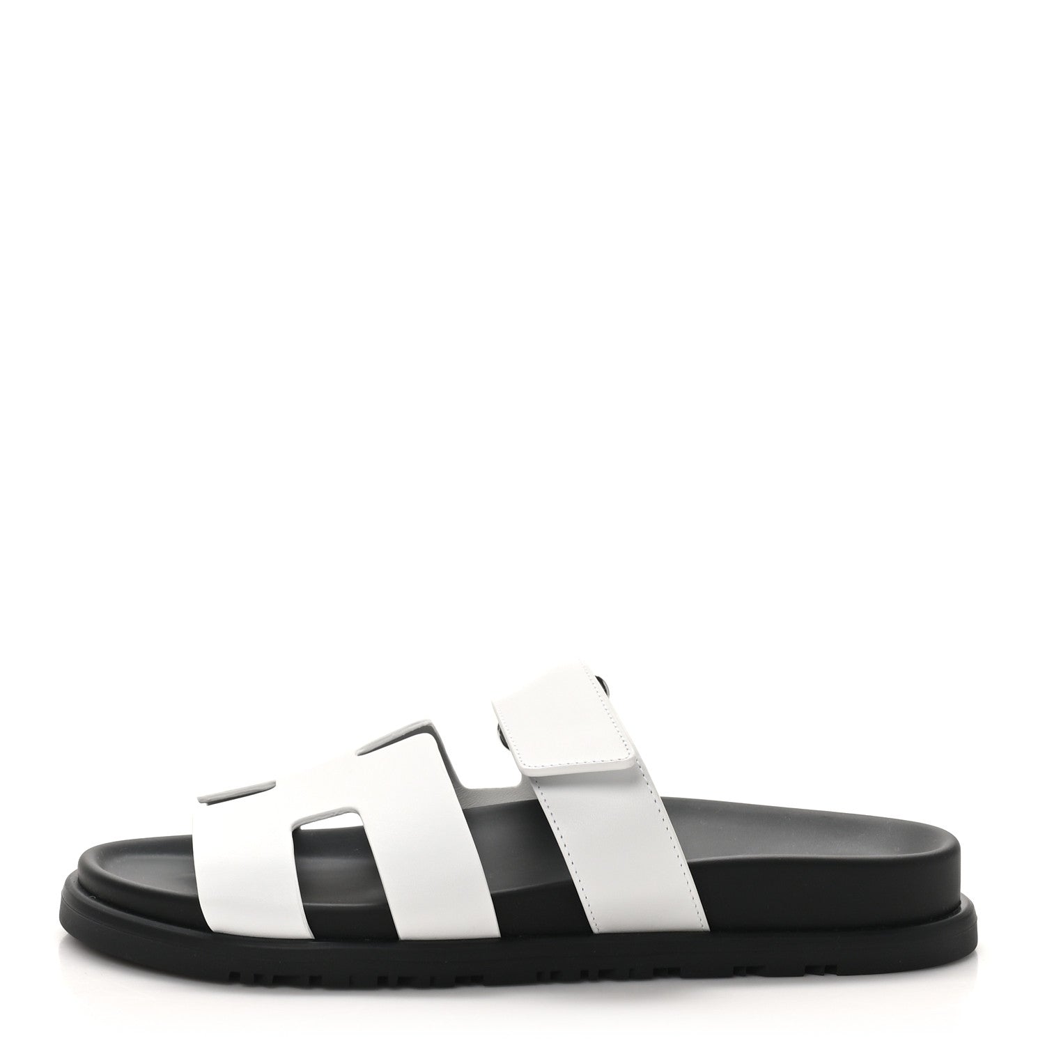 Hermes Calfskin Womens Chypre Sandals 37 White 1 of 10