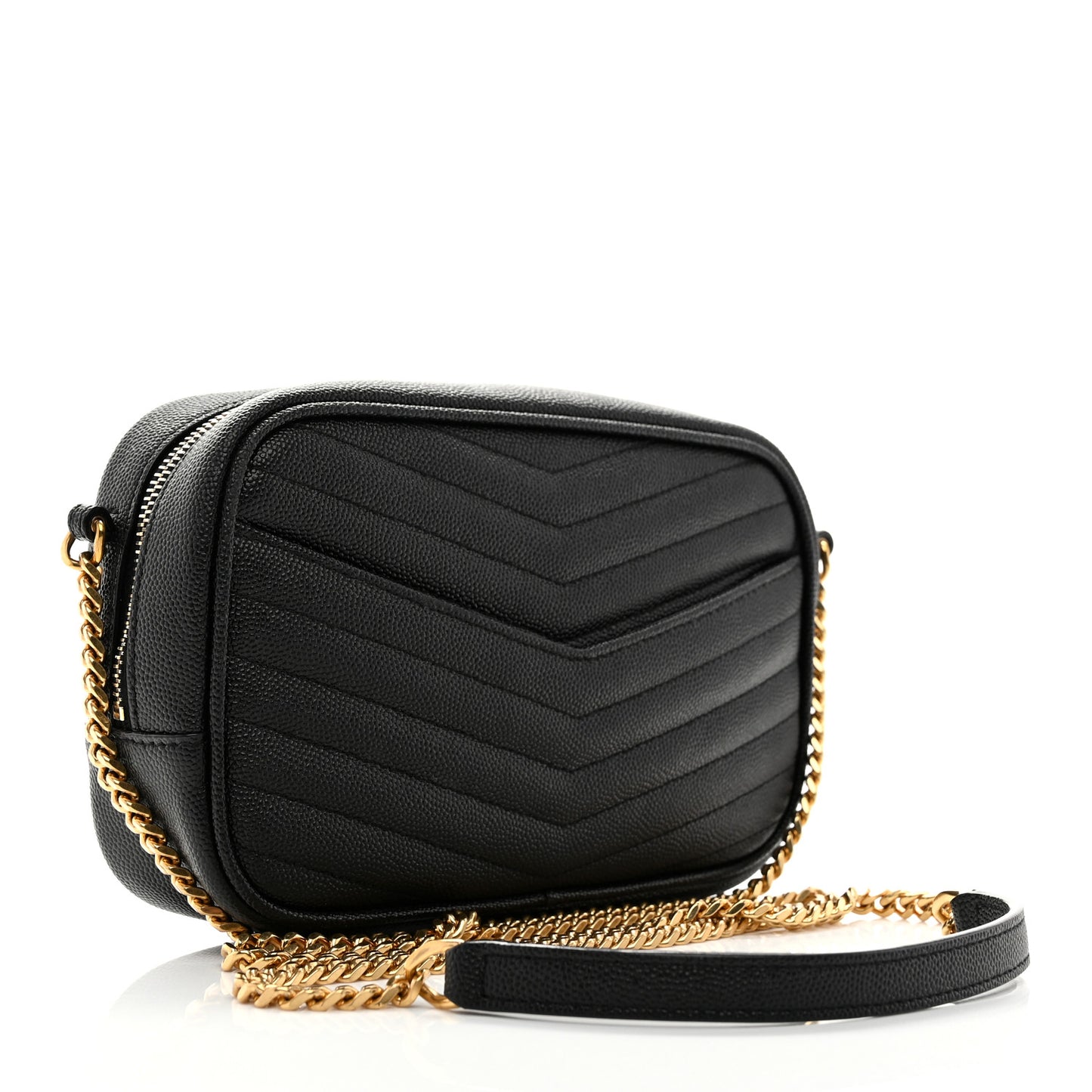 Grain De Poudre Matelasse Monogram Mini Lou Camera Bag Black