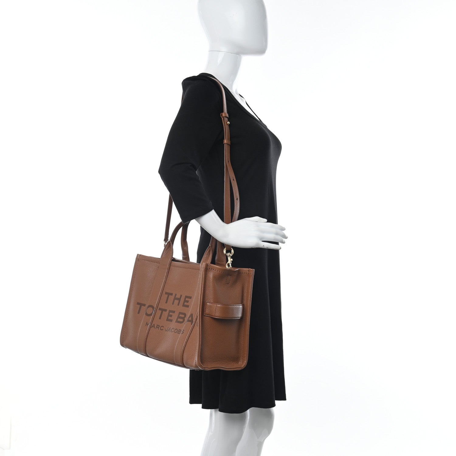 Marc Jacobs Grained Calfskin Medium The Tote Bag Argan Oil 2 of 10