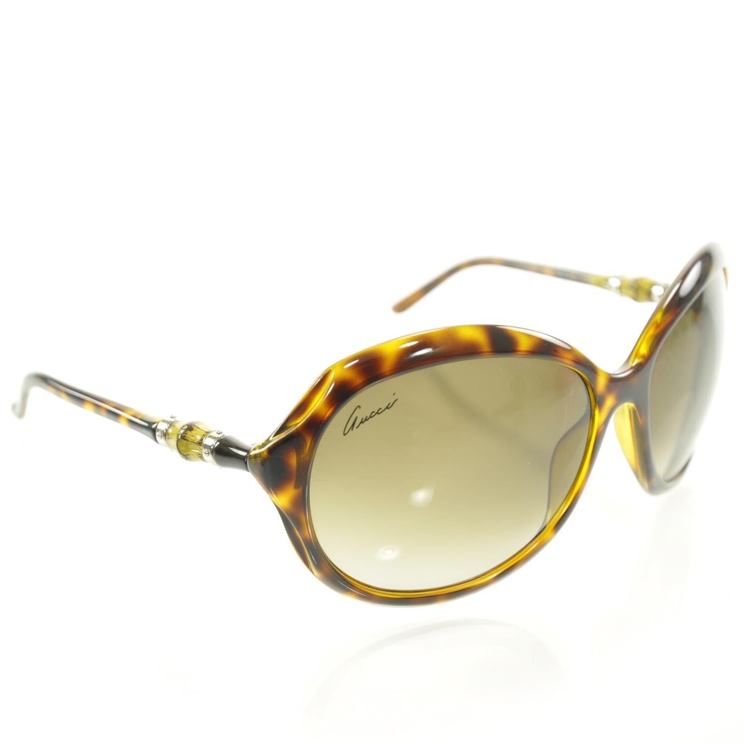 Gucci Tortoise Shell Bamboo Sunglasses 3130S 1 of 7