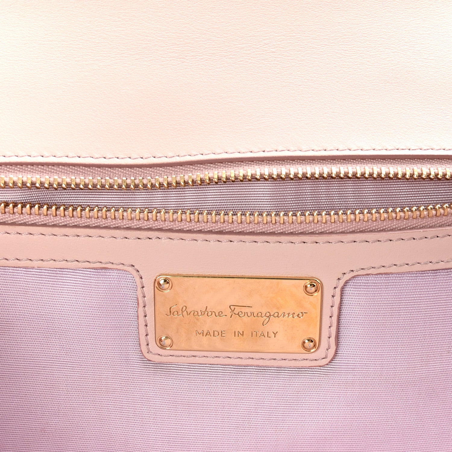 Salvatore Ferragamo Perforated Calfskin Ginny Bow Crossbody Bag Light Pink 6 of 9