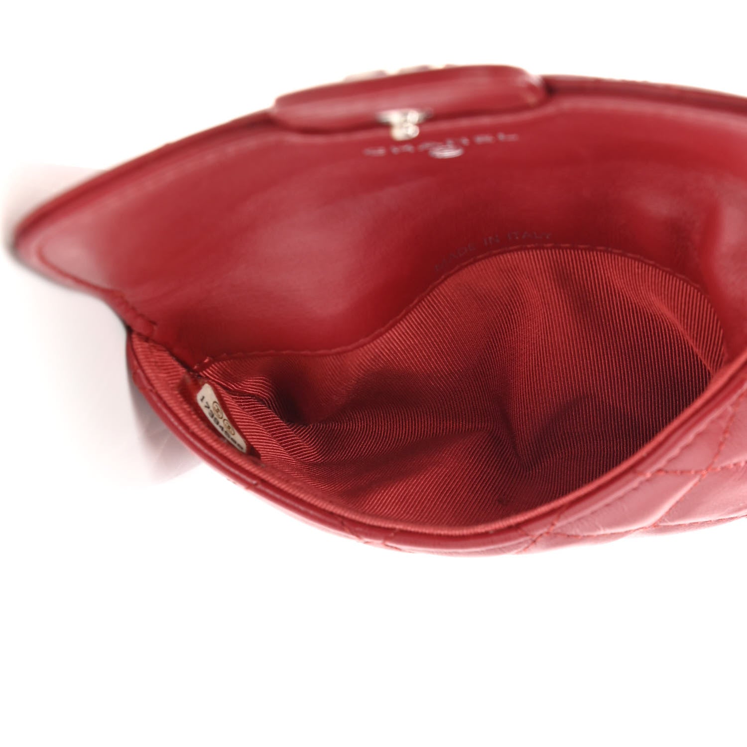Chanel Lambskin Quilted Coin Purse Red 10 of 19