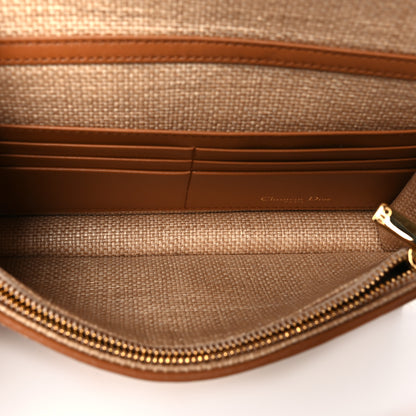 Christian Dior Raffia Macro Cannage Miss Caro Pouch With Chain Natural 5 of 9