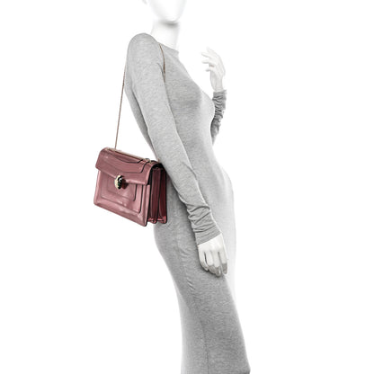 Bulgari Metallic Calfskin Serpenti Forever Crossbody Bag Rose Quartz 2 of 14