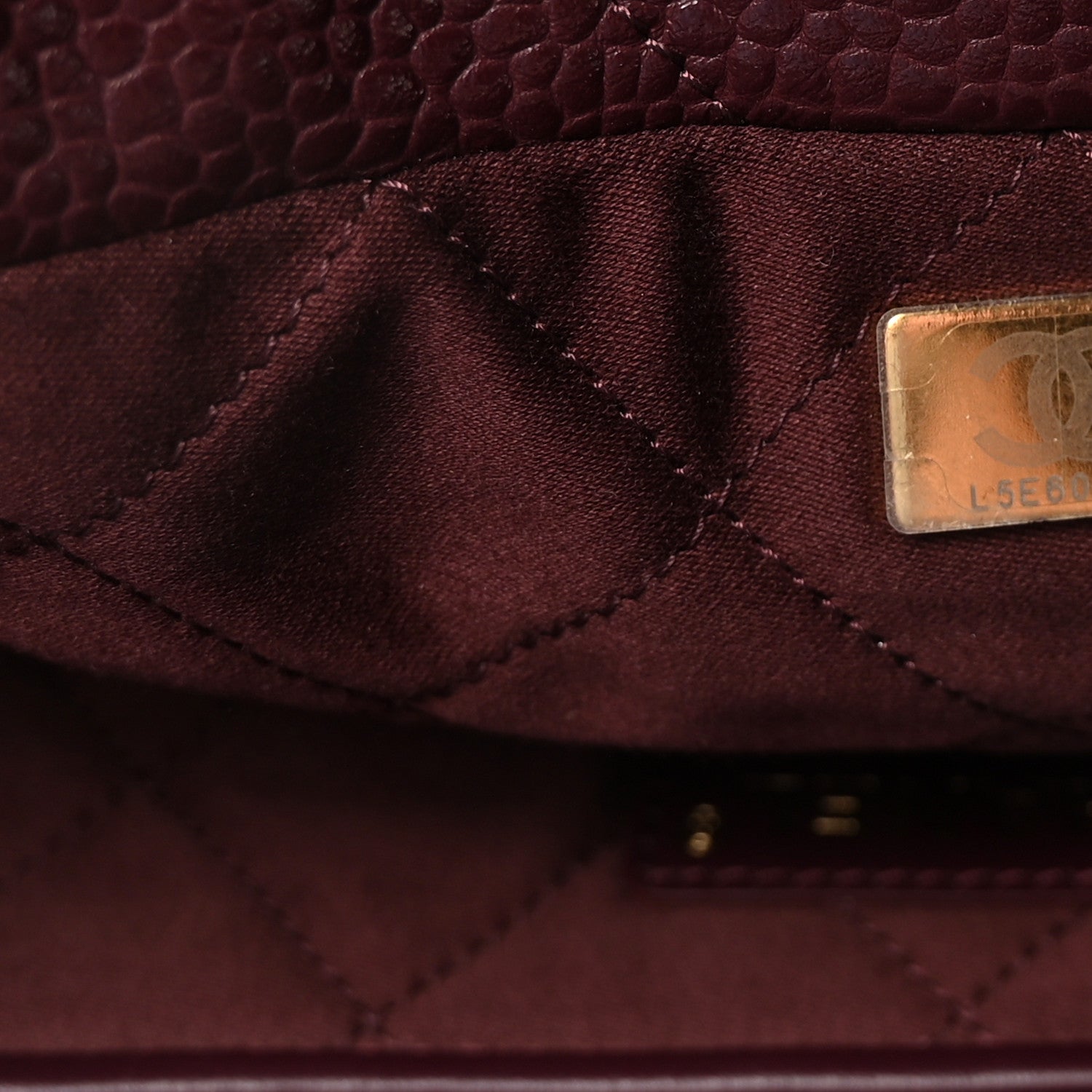 Chanel Caviar Quilted Small Chanel 22 Dark Burgundy 7 of 11