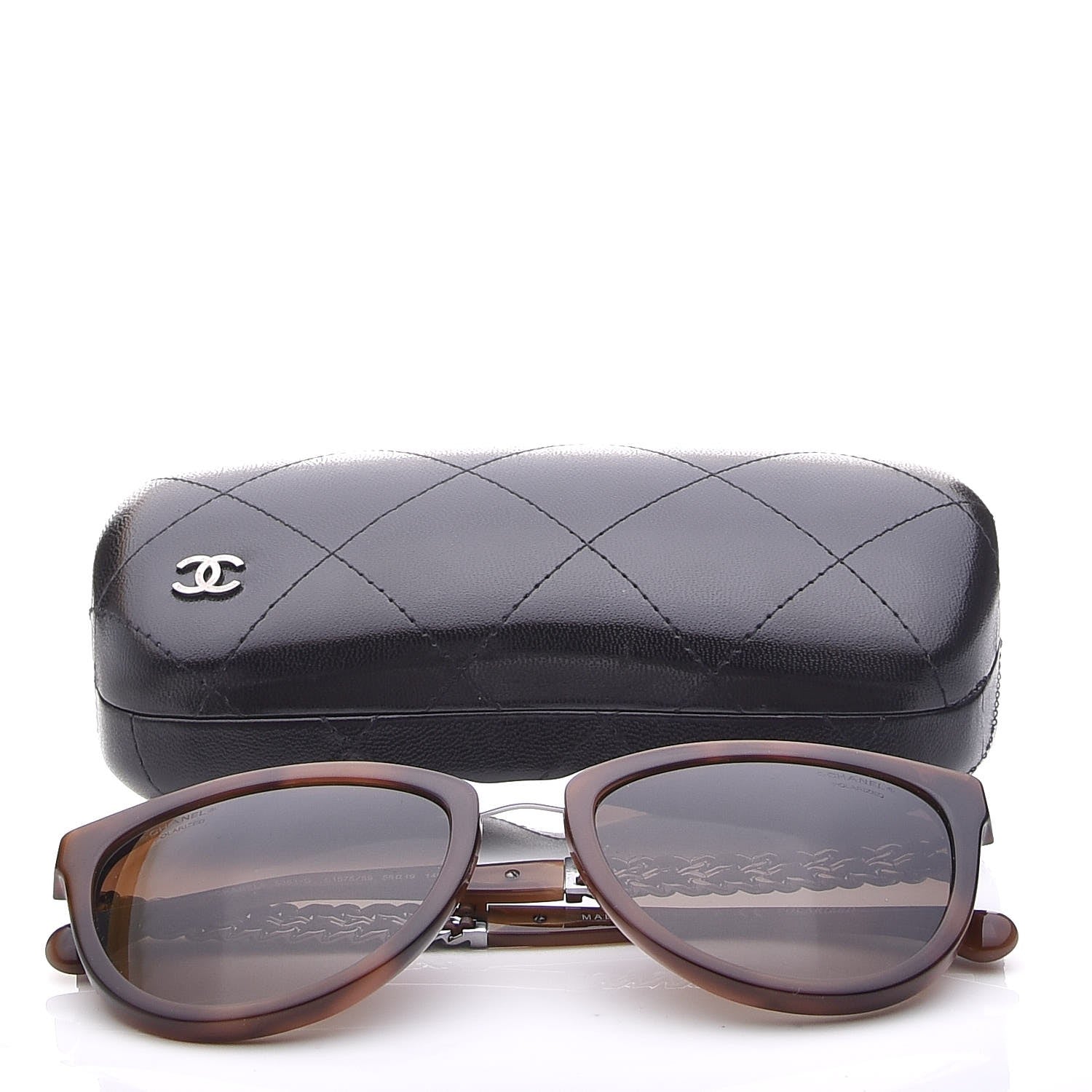 Chanel Lambskin Chain Polarized Sunglasses 5361-Q Brown 8 of 8