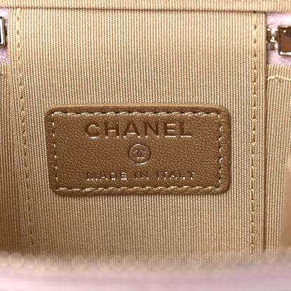 Chanel Lambskin Quilted Pearl Crush Mini Vanity Case With Chain Light Purple 6 of 10