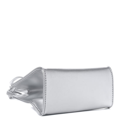 Telfar Metallic Vegan Leather Small Shopping Bag Silver 4 of 8