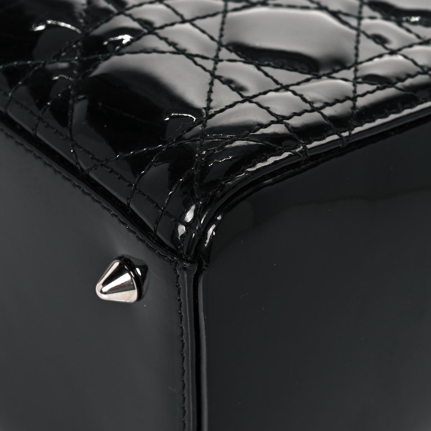 Patent Cannage Medium Lady Dior Black