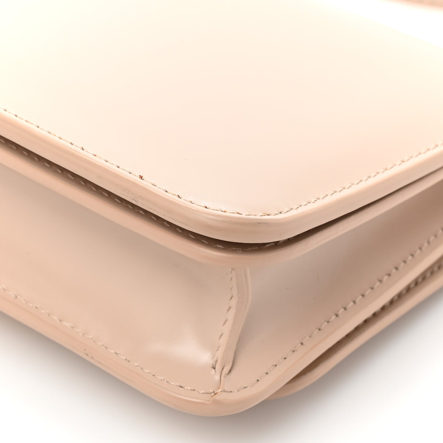Spazzolato Calfskin Classic Mini BV Bag Nude