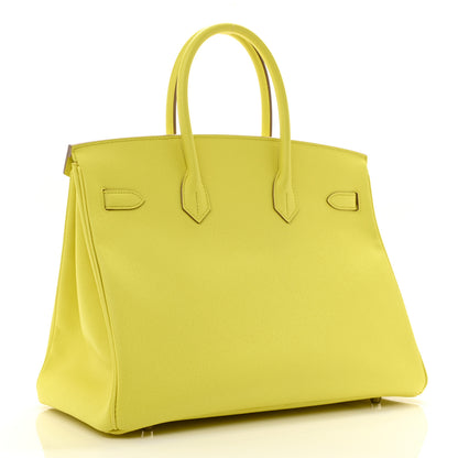 Hermes Epsom Birkin 35 Lime 3 of 10