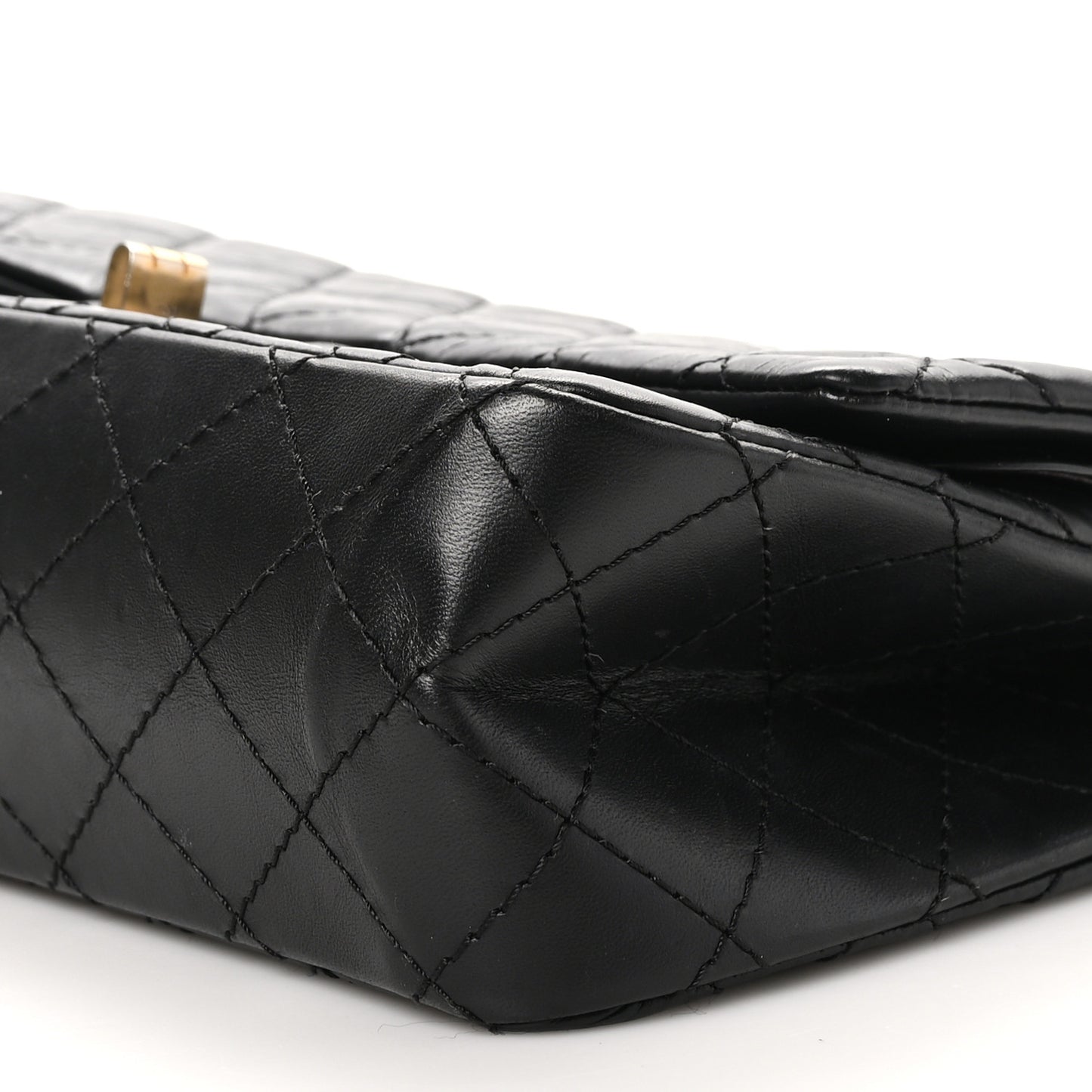 Aged Calfskin Quilted 2.55 Reissue 225 Flap Black