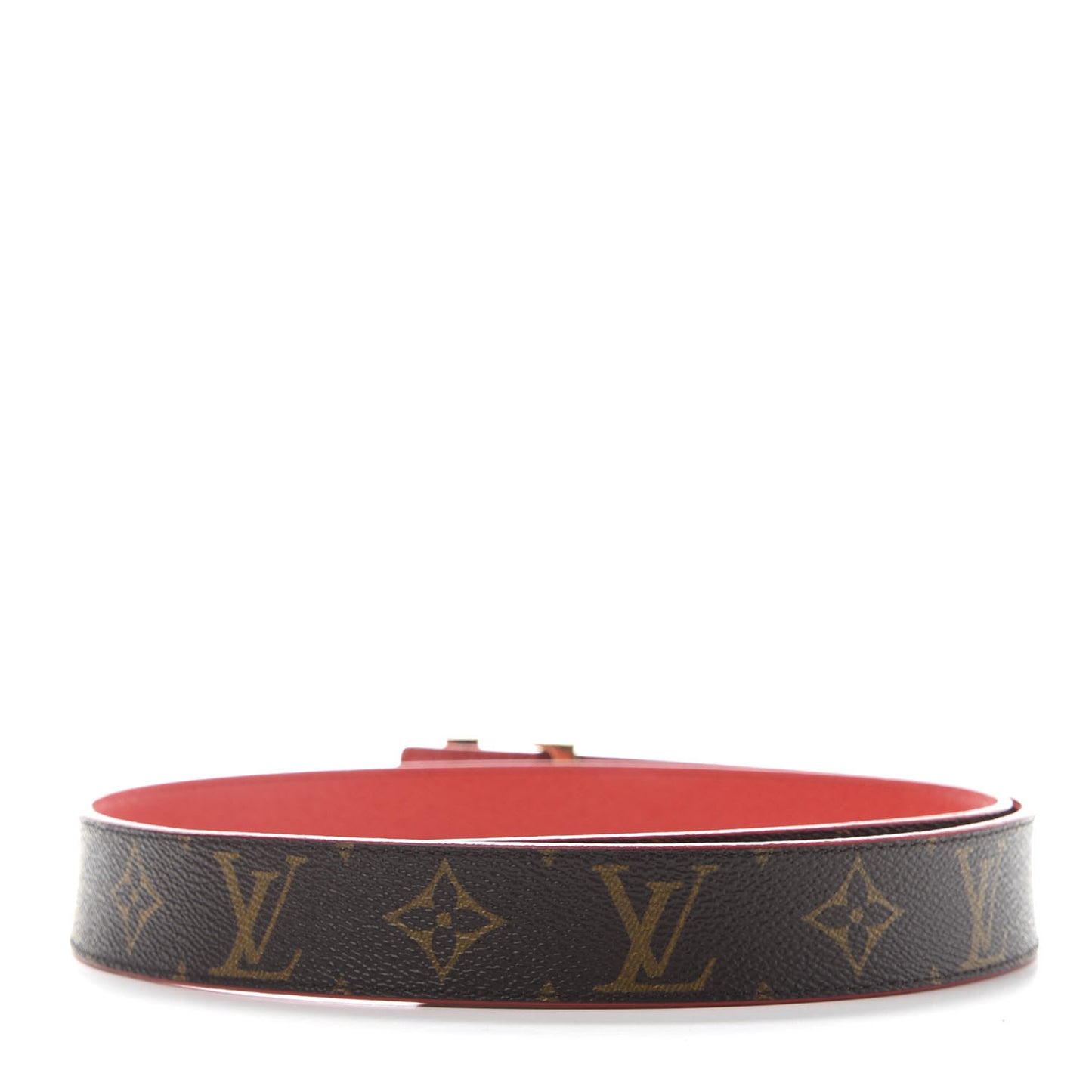 Monogram 30mm LV Initiales Reversible Belt 85 34 Coquelicot