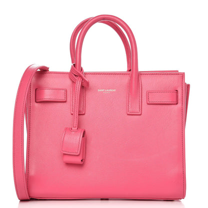 Saint Laurent Calfskin Nano Sac De Jour Lipstick Fuchsia 1 of 7
