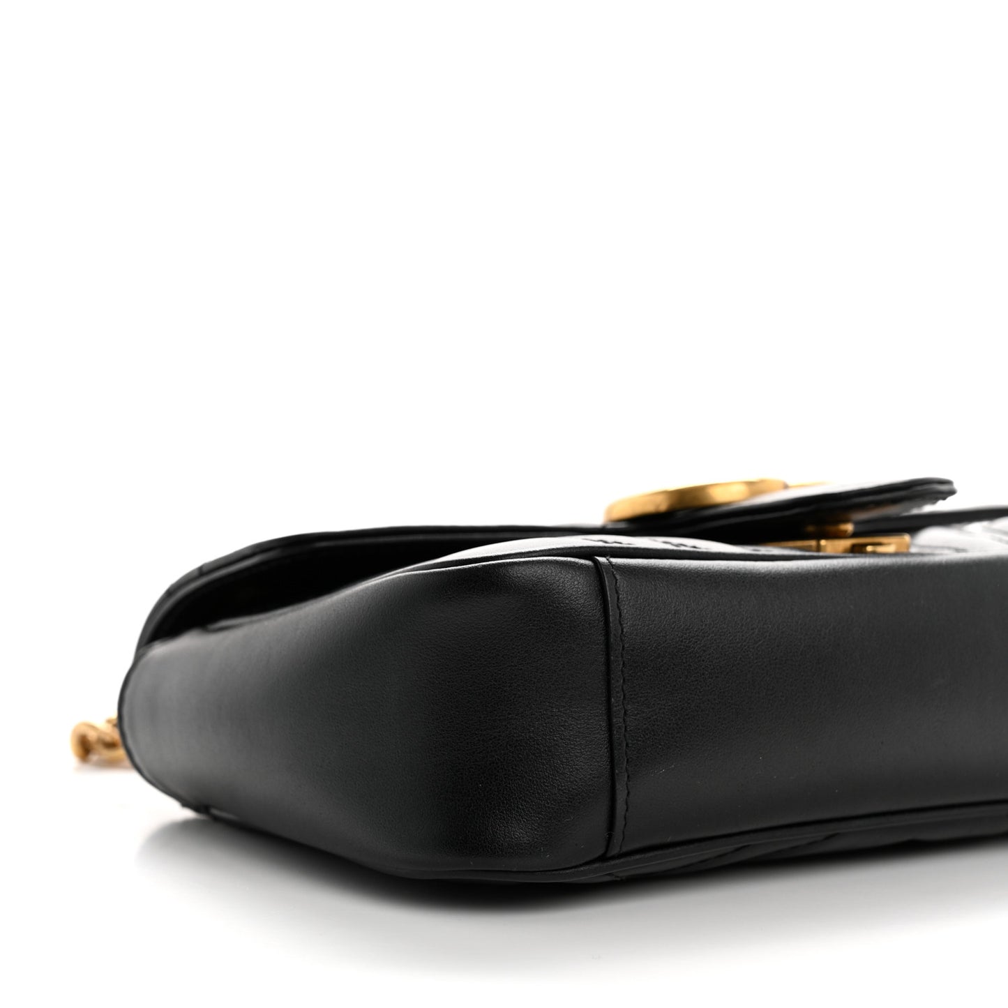 Calfskin Matelasse Mini GG Marmont Shoulder Bag Black