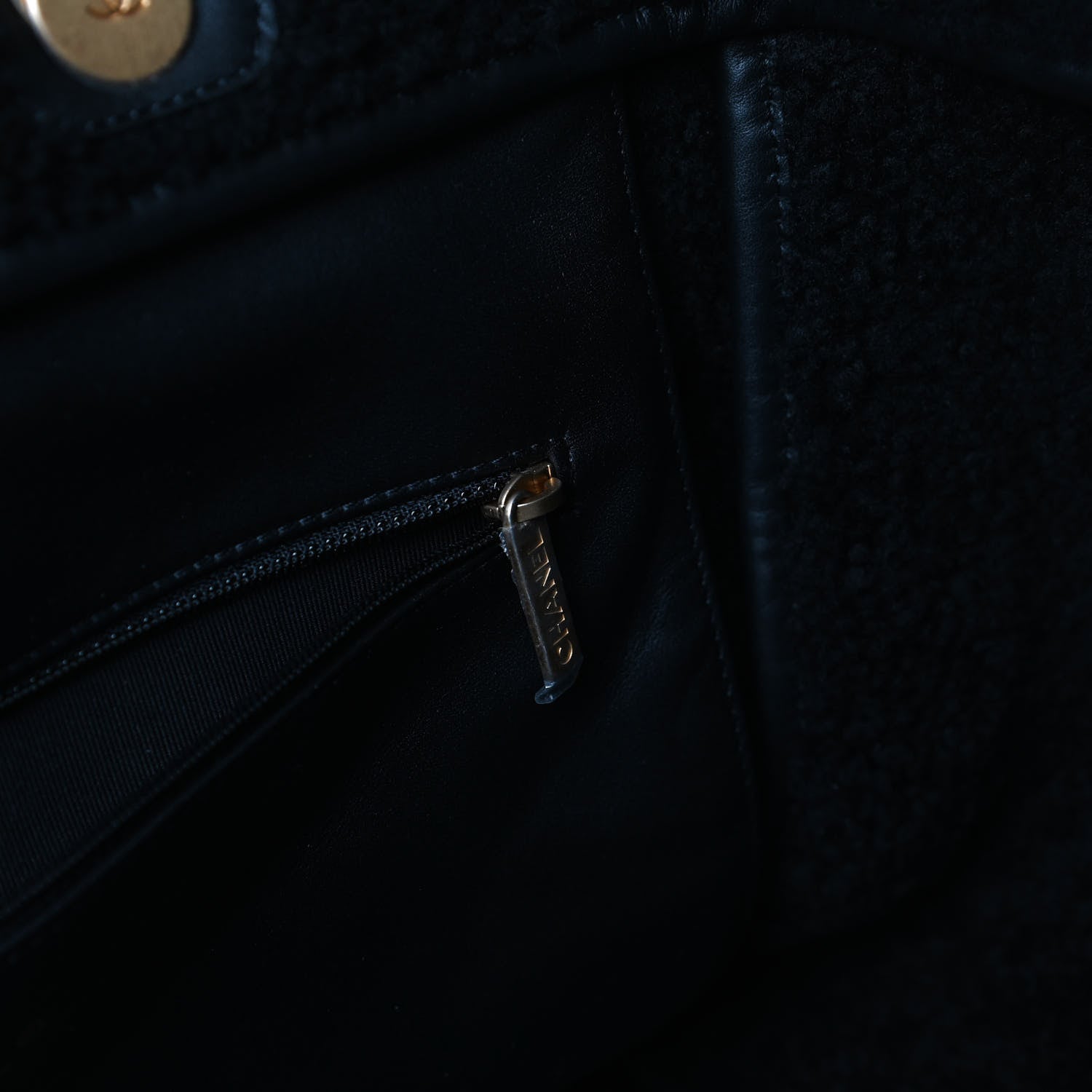 Chanel Shearling Large Deauville Tote Black 13 of 19