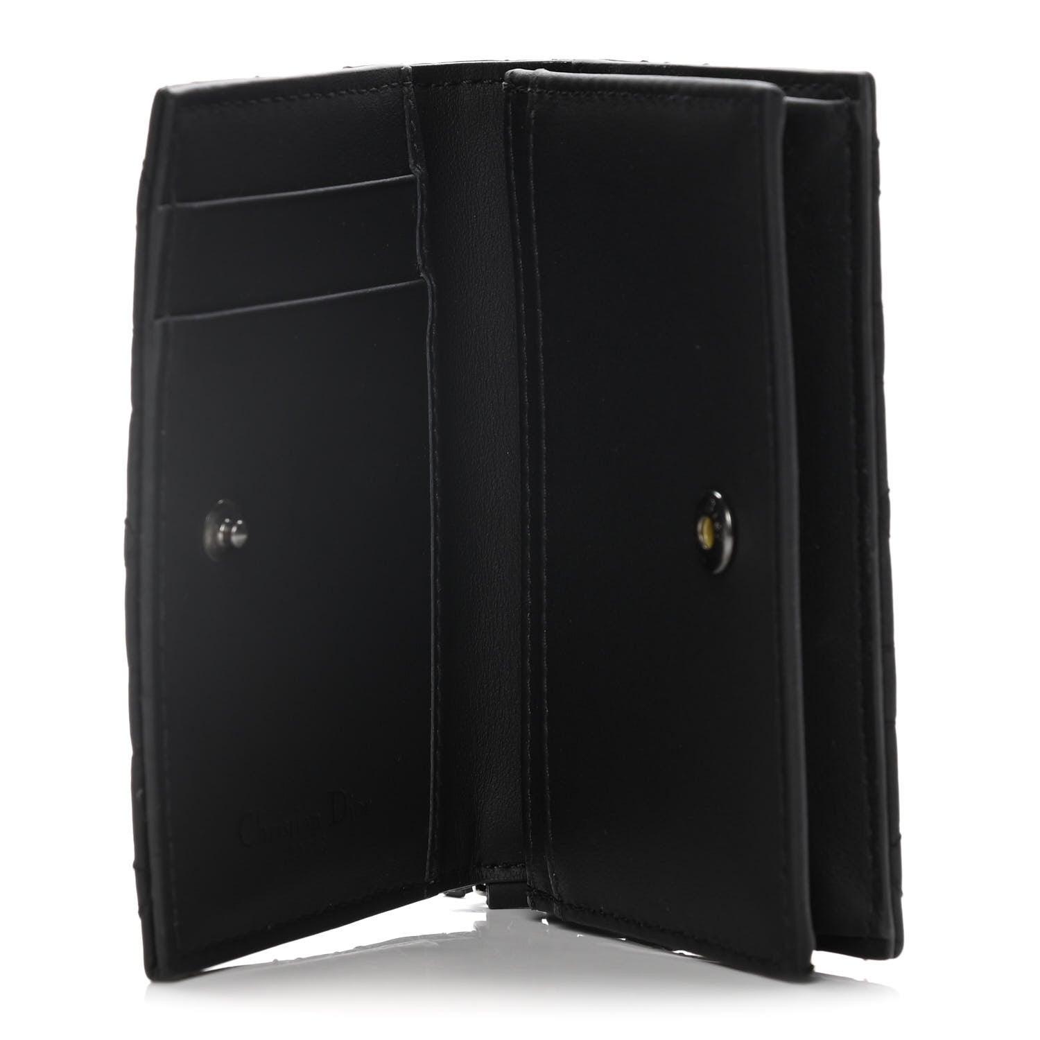 Christian Dior Ultra Matte Calfskin Small Lady Dior Flap Card Holder Black 6 of 13
