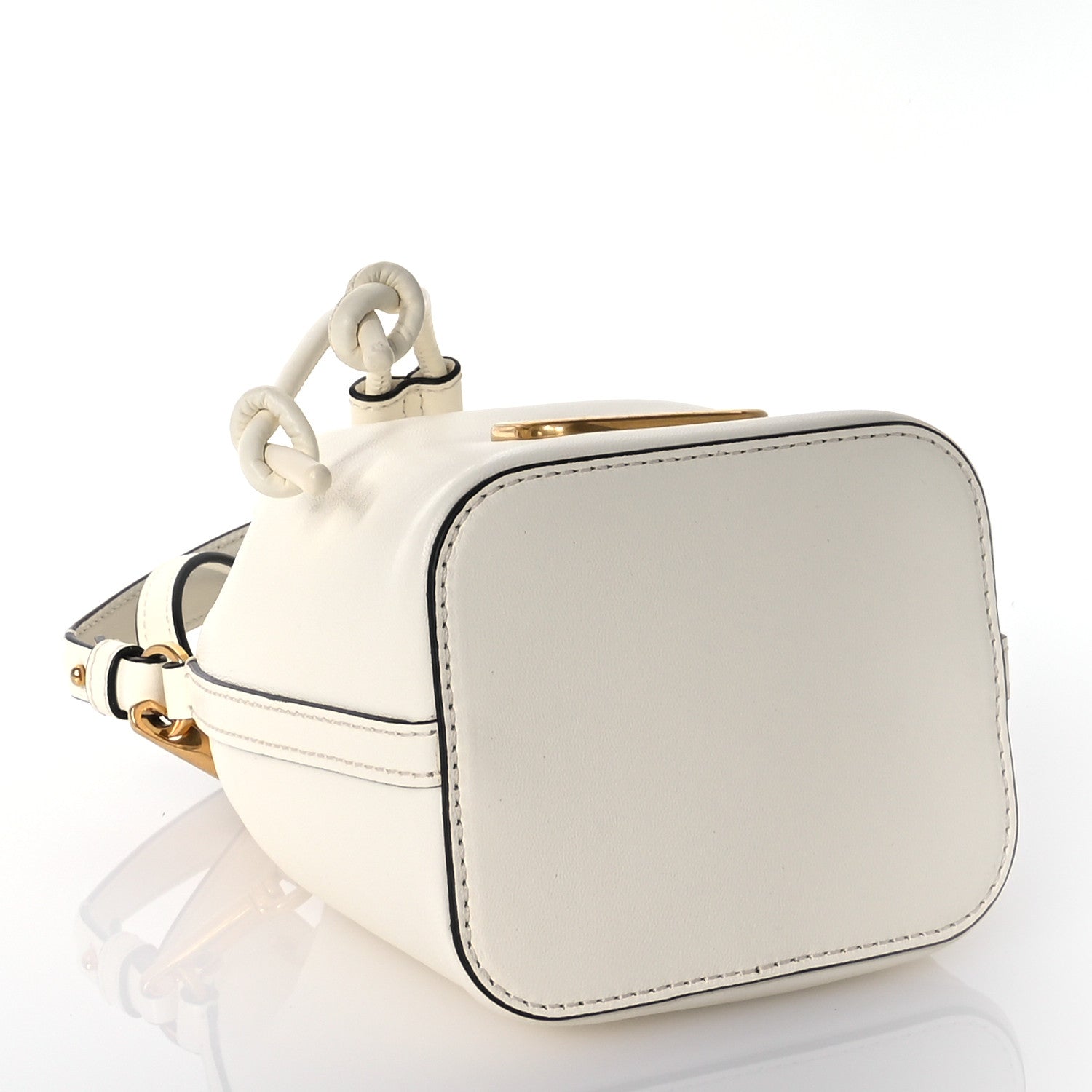 Valentino Garavani Nappa Mini VLogo Signature Bucket Bag Light Ivory 4 of 9