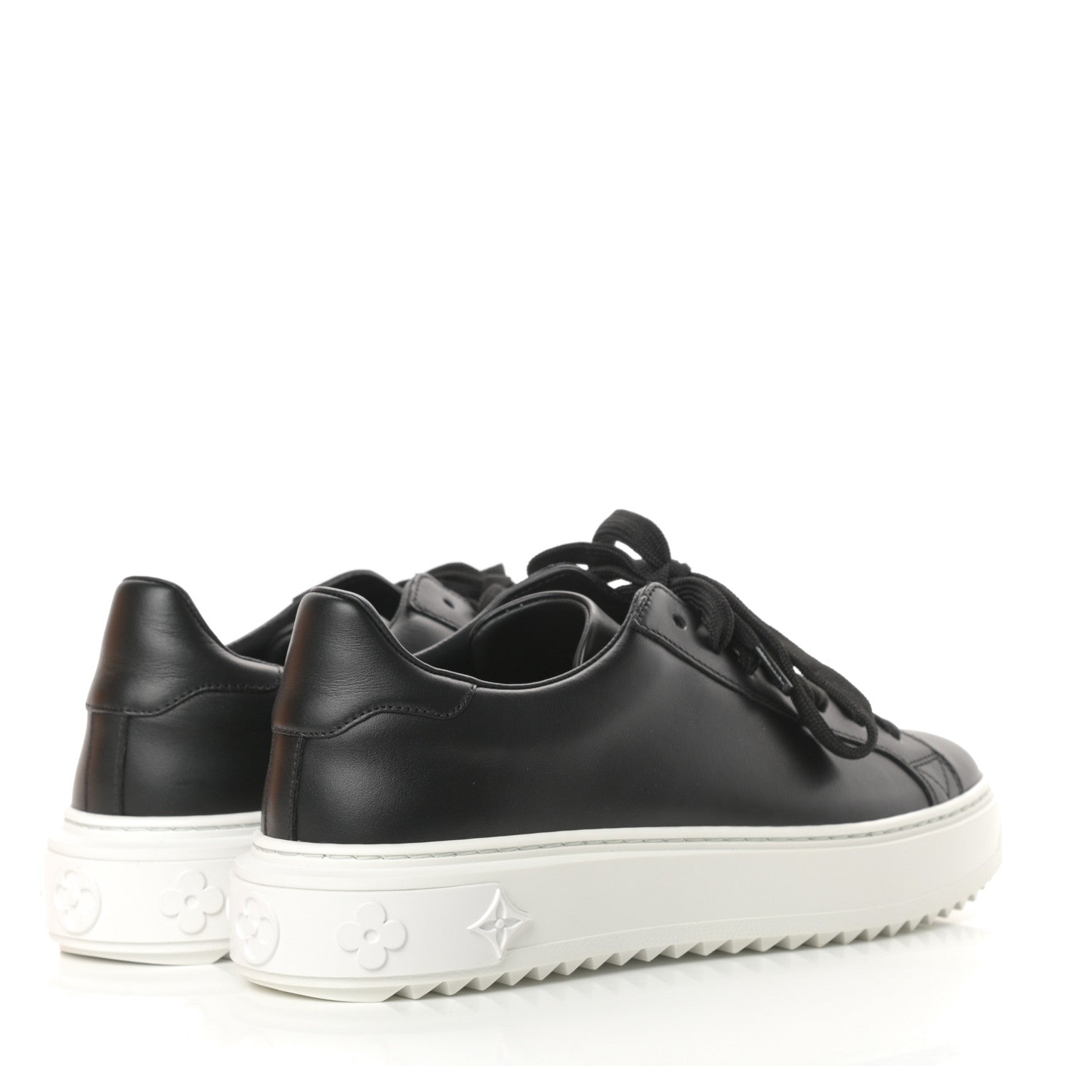 Louis Vuitton Calfskin Time Out Sneakers 37.5 Black 4 of 12