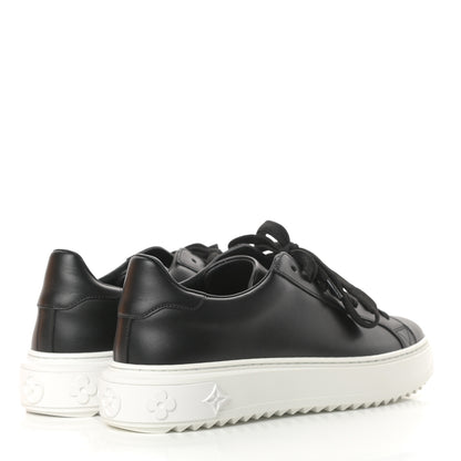 Louis Vuitton Calfskin Time Out Sneakers 37.5 Black 4 of 12