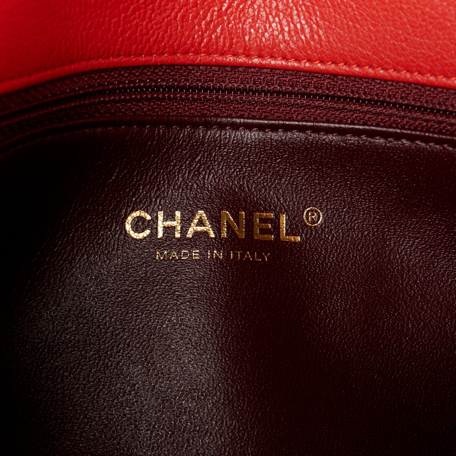 Chanel Shiny Goatskin Diagonal Quilted Medium Flap Red 7 of 14