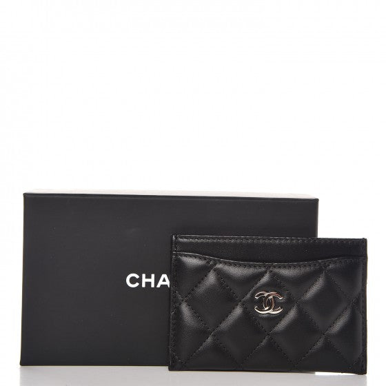 Chanel Lambskin Quilted Card Holder Black 9 of 9
