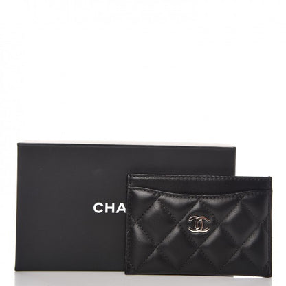 Chanel Lambskin Quilted Card Holder Black 9 of 9