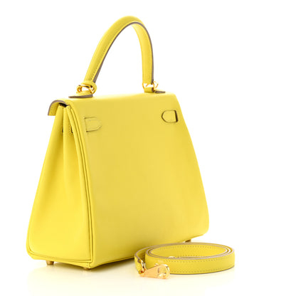 Hermes Swift Kelly Retourne 25 Lime 3 of 13