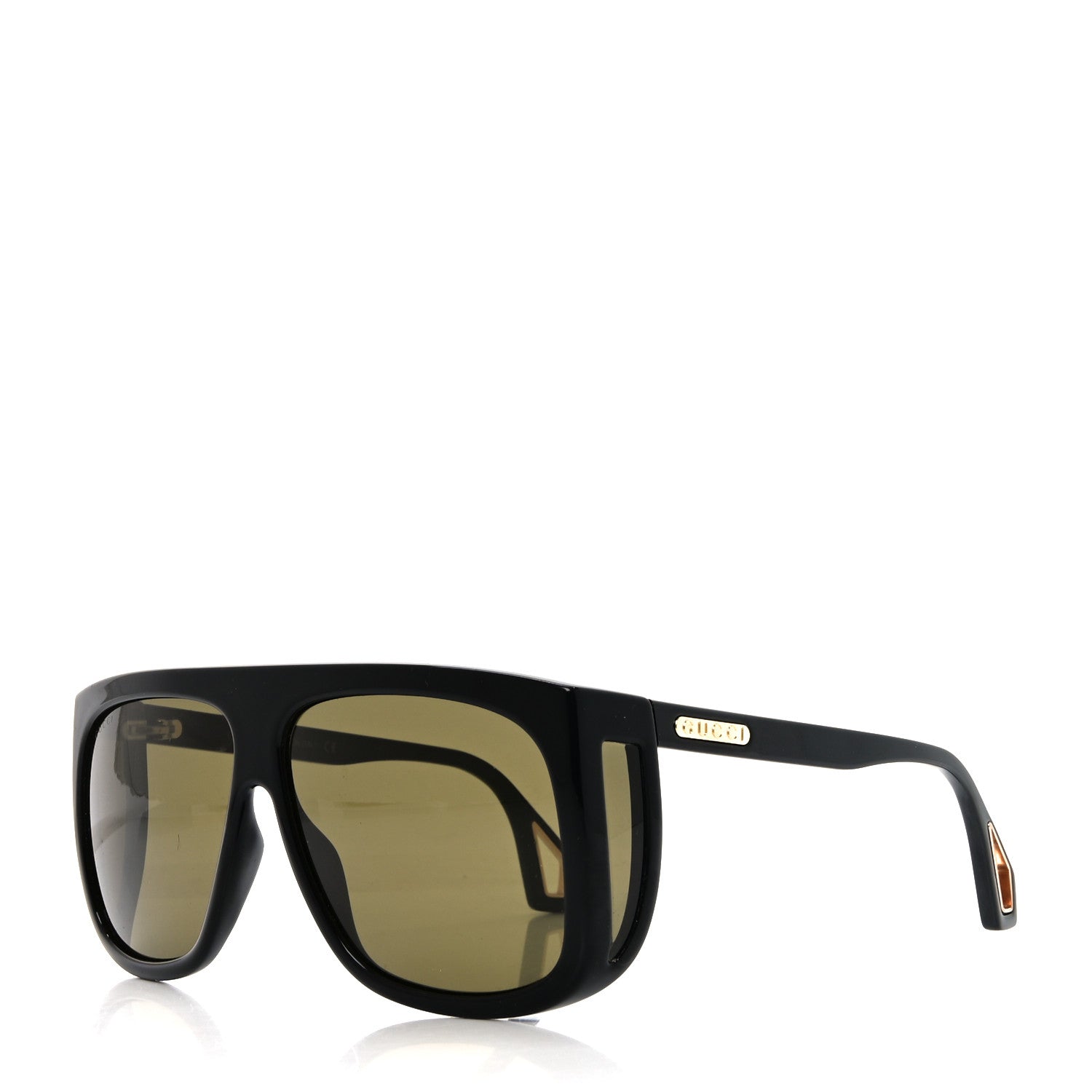 GUCCIサングラス Gucci Acetate Shield Sunglasses GG0467S Black 1774838 – FASHIONPHILE