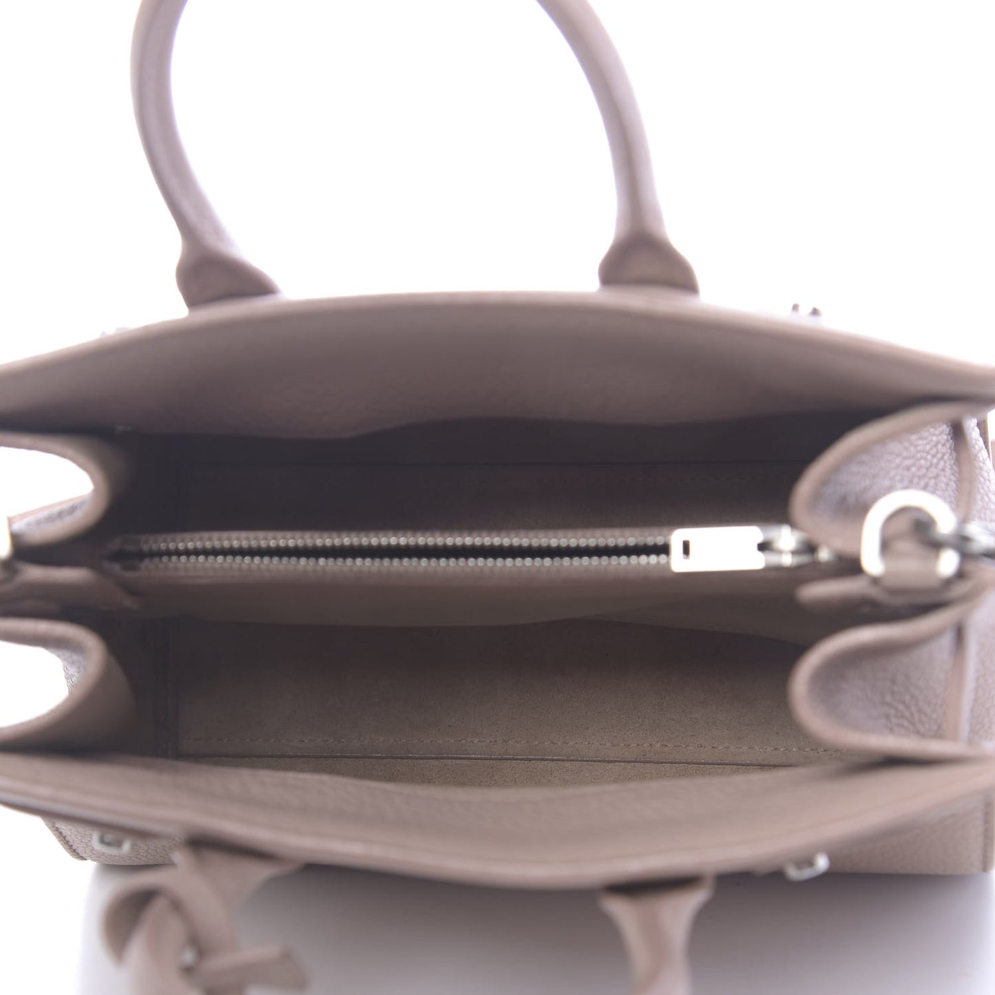 Grained Calfskin Nano Sac De Jour Souple Nude
