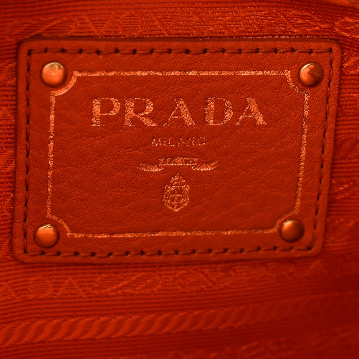 Prada Vitello Daino Shopping Tote Papaya 6 of 10