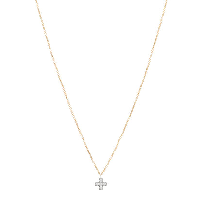 Tiffany 18K Yellow Gold Platinum Diamond Cruciform Cross Pendant Necklace 1 of 4