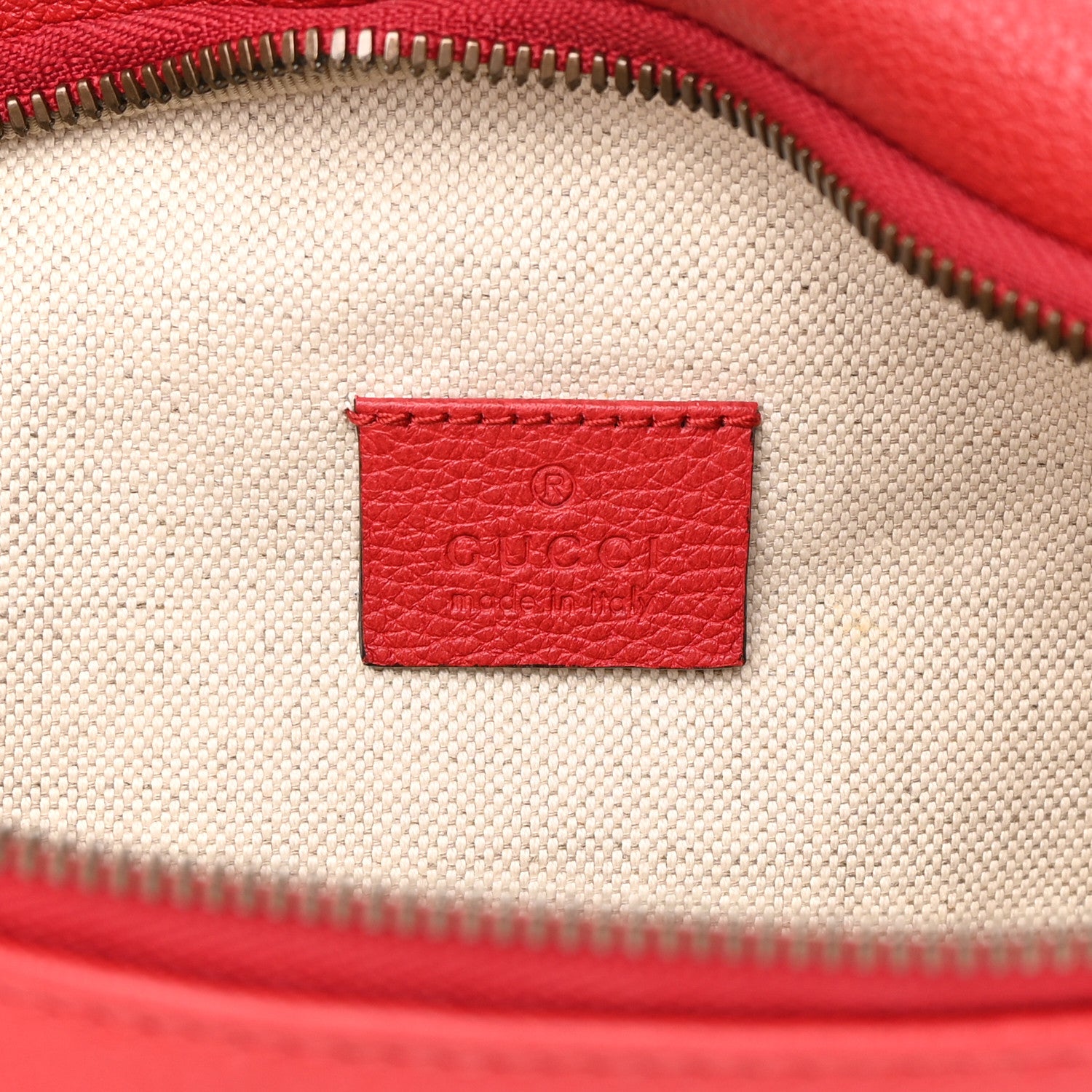 Gucci Grained Calfskin Logo Belt Bag Hibiscus Red 6 of 11