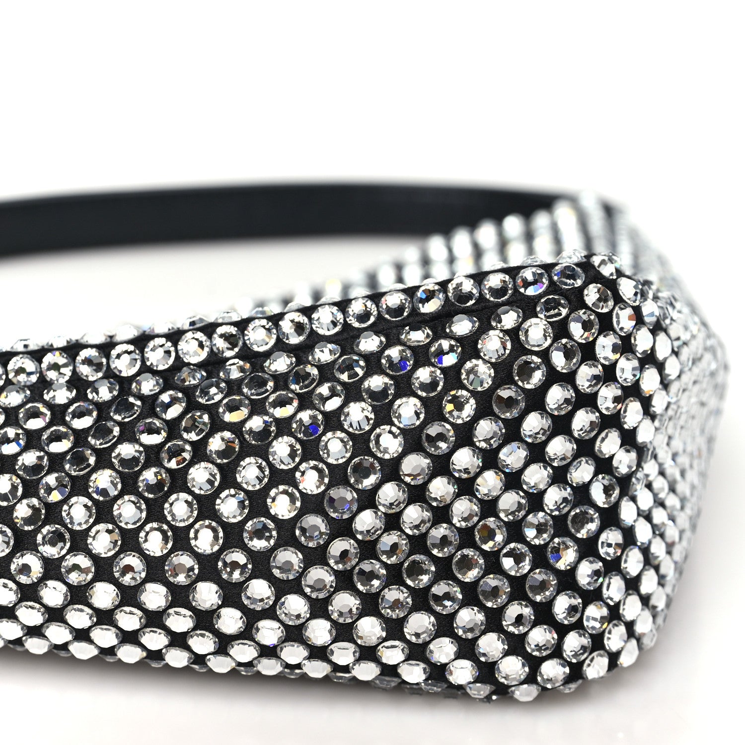 Prada Satin Crystal Triangle Pouch Cristal 8 of 9