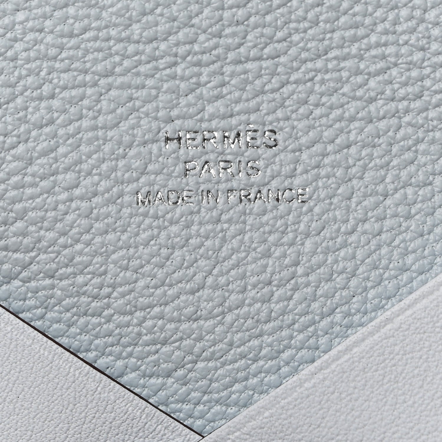 Hermes Swift Printed Cowboy Calvi Card Case Bleu Brume 6 of 8