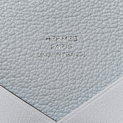 Hermes Swift Printed Cowboy Calvi Card Case Bleu Brume 6 of 8