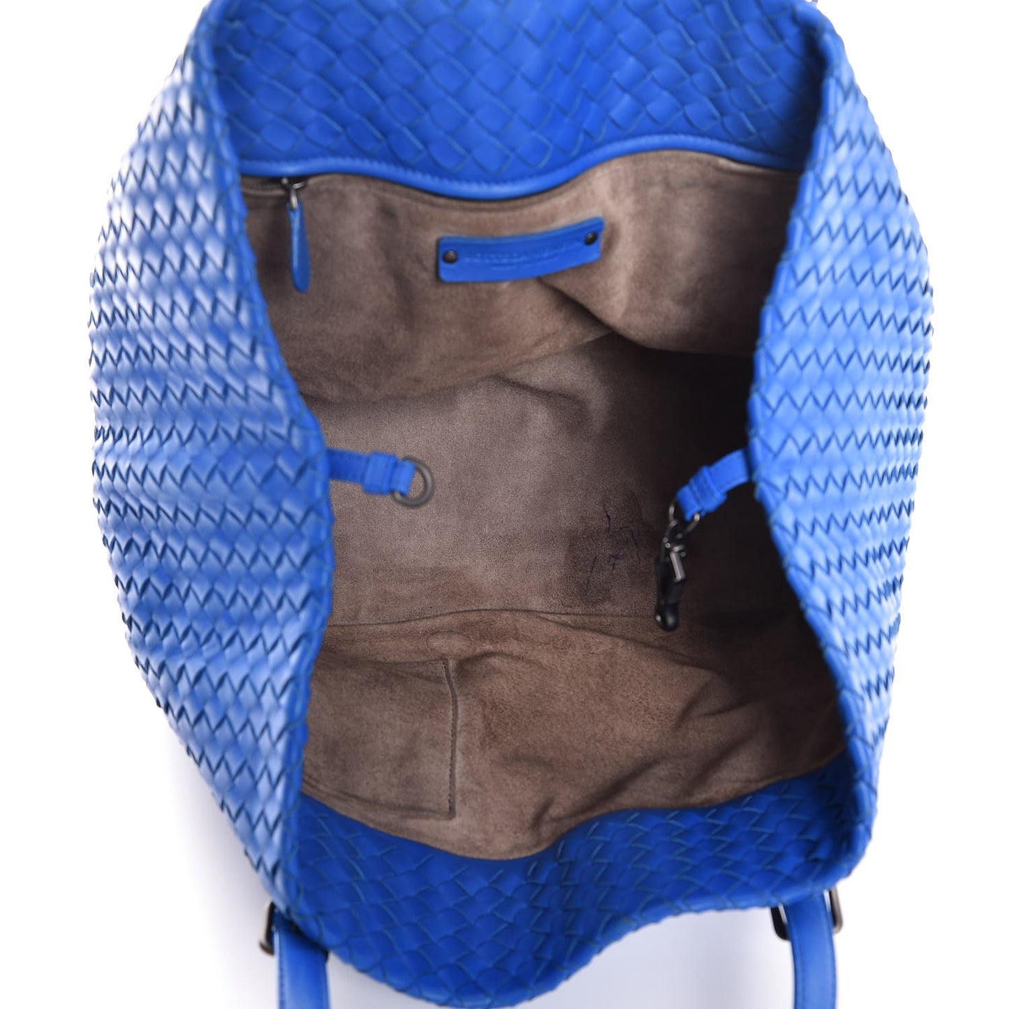 Nappa Intrecciato Medium Seamless Tote Signal Blue