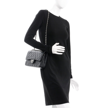 Chanel Lambskin Quilted Medium Double Flap Black 2 of 12