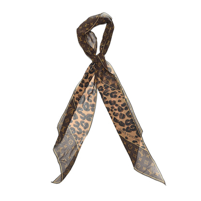 Louis Vuitton Silk Crepe Leopard Monogram Scarf 1 of 3