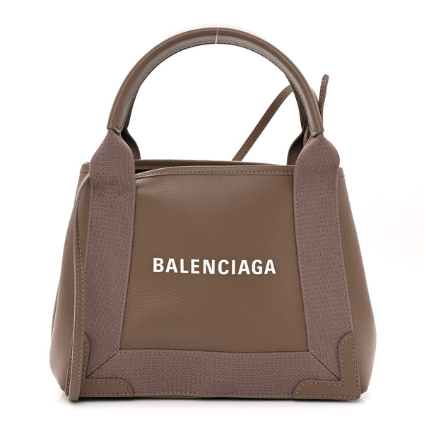Balenciaga Calfskin Navy Cabas XS Mink Grey 1922456 – FASHIONPHILE