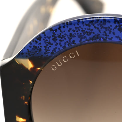 Gucci Acetate Round GG0084S Sunglasses Glitter Blue Multi 7 of 8