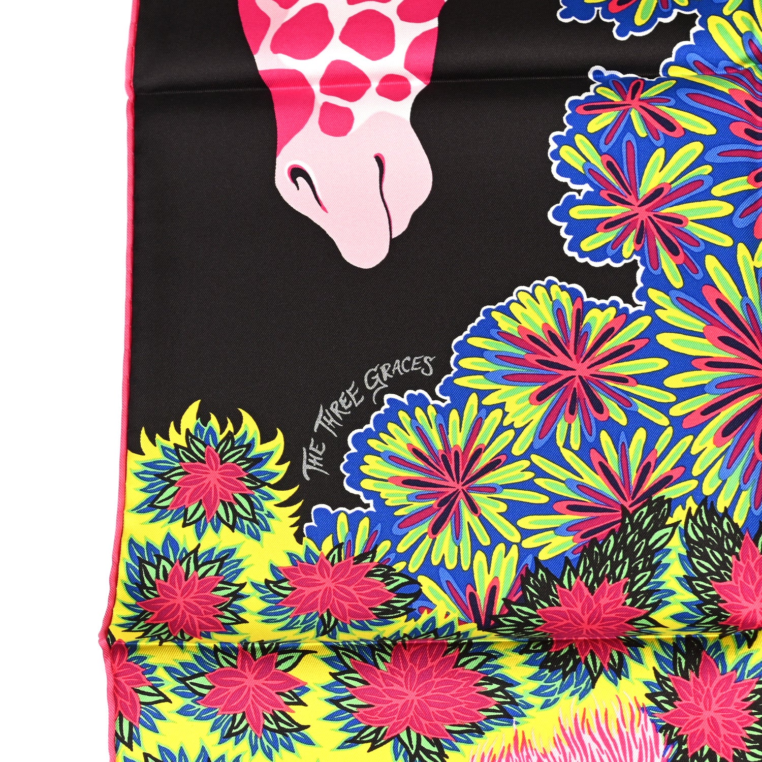 Hermes Silk The Three Graces Scarf 90 Chocolate Rose Vif 4 of 6