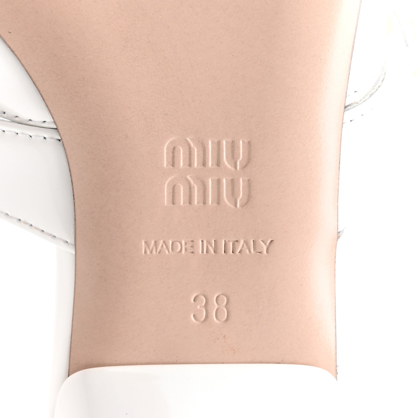 Vernice Chain Pearl Mules 38 White